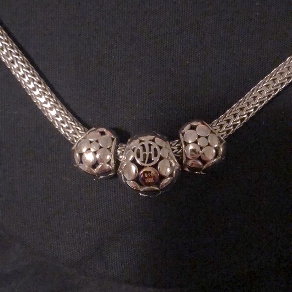 John Hardy Kali diamond slide sterling and 18K necklace - Picture 3 of 5